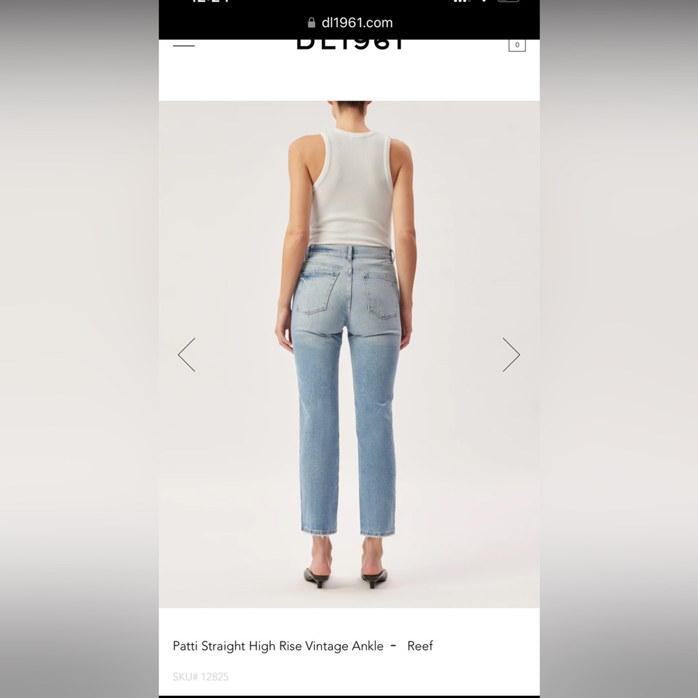 DL1961 size 29 - Patti Straight High Rise Vintage Ankle Designer Jean